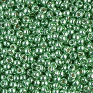 Miyuki rocailles Perlen 8/0 - Duracoat galvanized dark mint green 8-4214